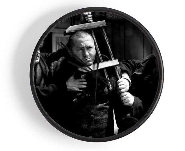 The Three Stooges Head Clamp Clock - Wallart-Direct UK