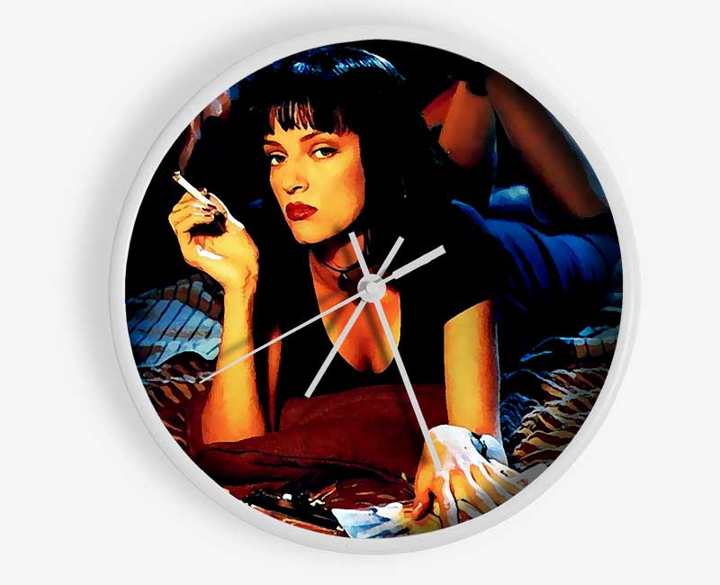 Uma Thurman Is Mia Pulp Fiction Clock - Wallart-Direct UK
