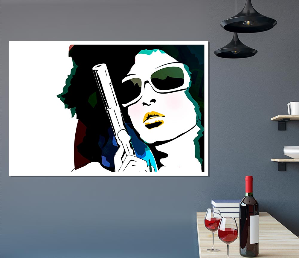 Female Weapon Print Poster Wall Art