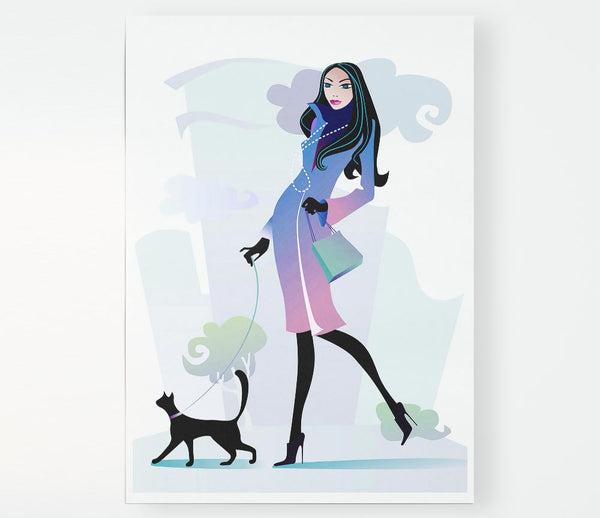 Cat Wondered Print Poster Wall Art