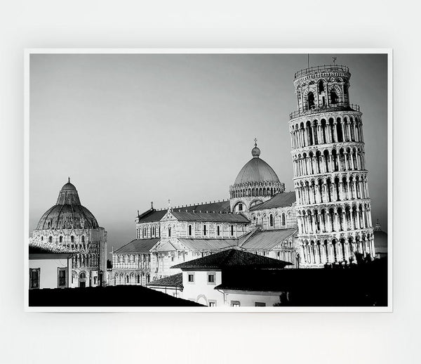 The Leaning Tower Of Pisa Print Poster Wall Art
