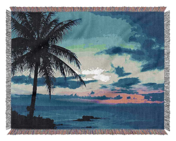 Tropical Sunrise Woven Blanket