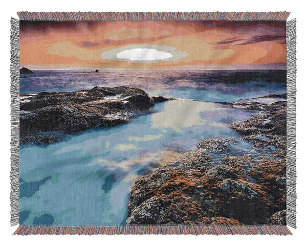 The Movement Of The Ocean Woven Blanket