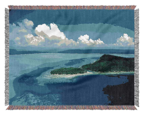 Turquoise Island Paradise Woven Blanket