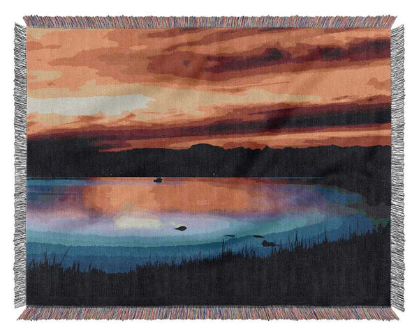 Tranquil Lake Verge Woven Blanket