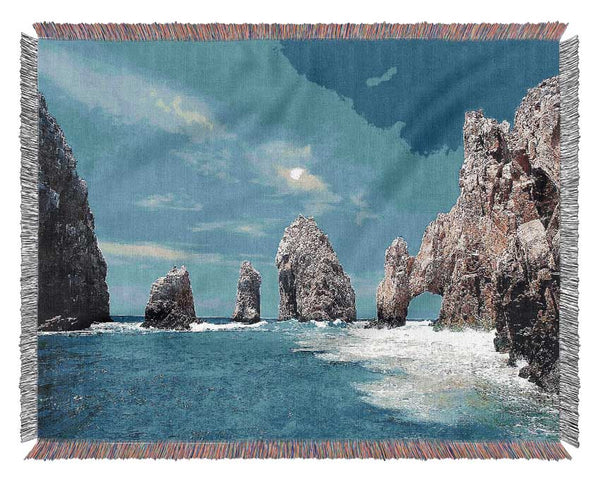 Ancient Rocks Of Time Woven Blanket