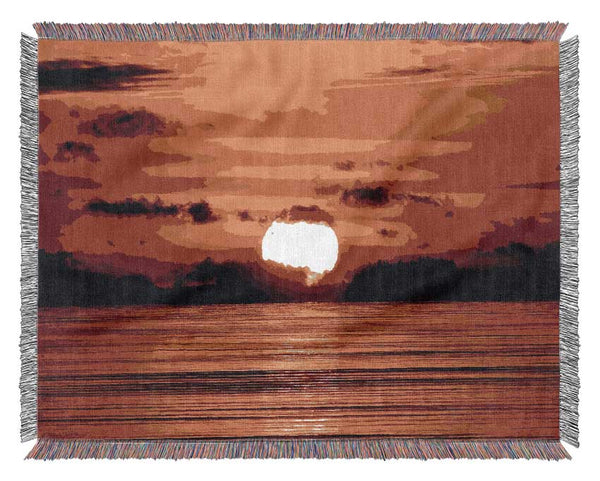 The Red Sunset Woven Blanket