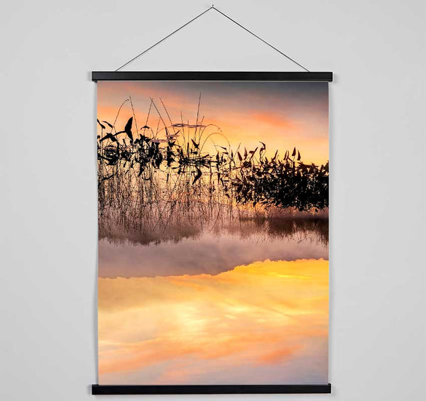 Winter Lake At Daybreak Hanging Poster - Wallart-Direct UK