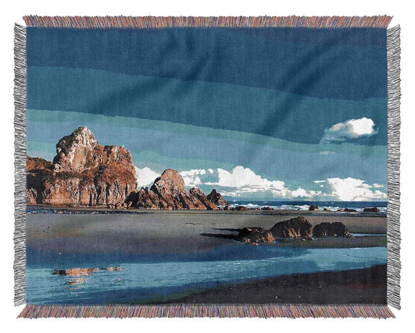 Where The Ocean Flows Woven Blanket
