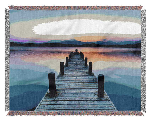 Windermere Lake District Cumbria England Woven Blanket