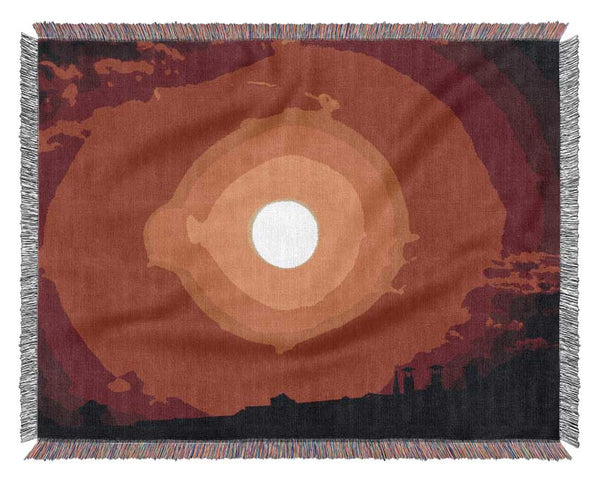 The Energy Of The Red Sun Woven Blanket