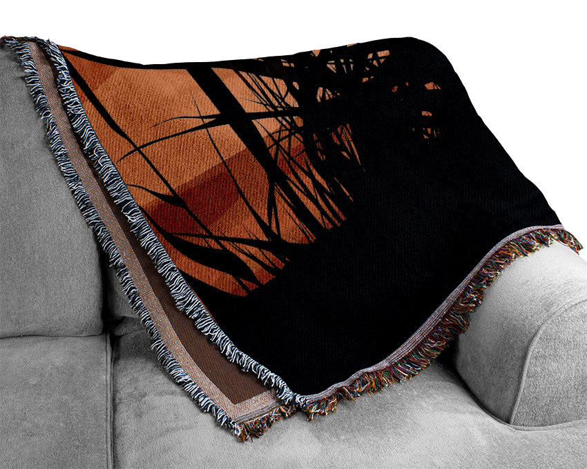 The Sunset Reeds Woven Blanket