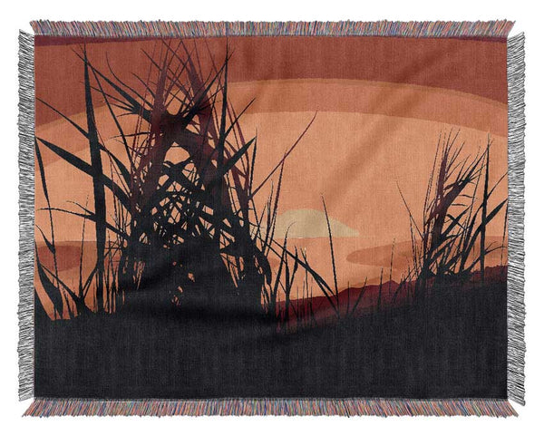 The Sunset Reeds Woven Blanket