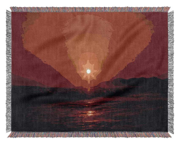 Sunstar Red Woven Blanket