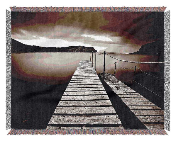 AbstractBrown Pier Woven Blanket