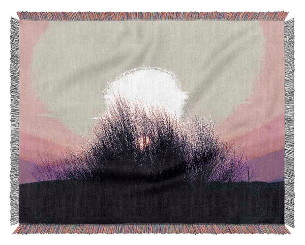 The Sun Reeds Pink Woven Blanket