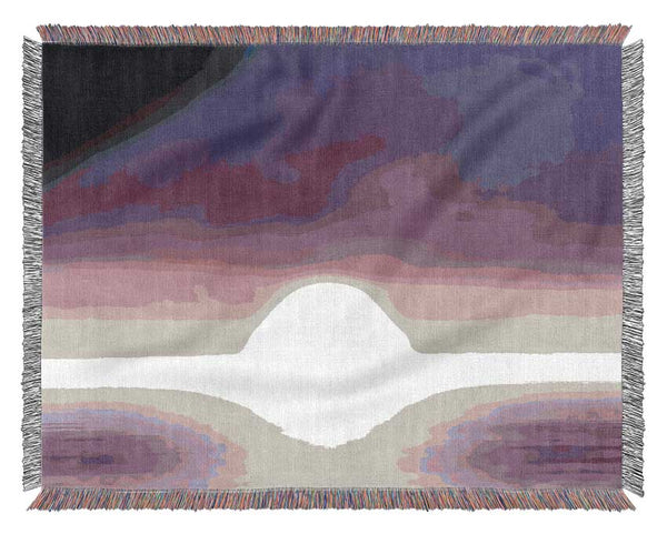 Abstact Sun Lilac Woven Blanket