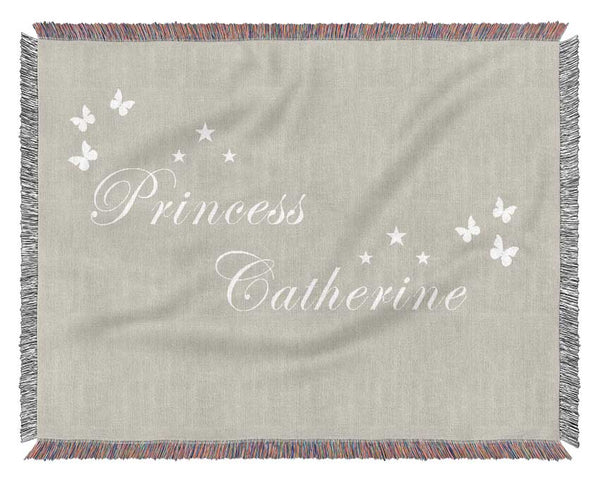 Your Own Name Princess Pink Woven Blanket