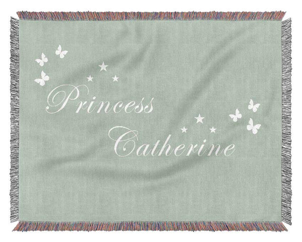Your Own Name Princess Beige Woven Blanket