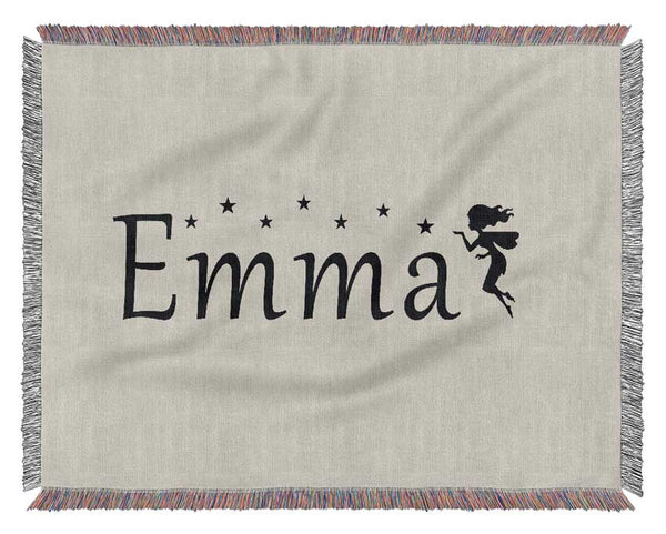 Your Name In Fairy Dust Grey Woven Blanket