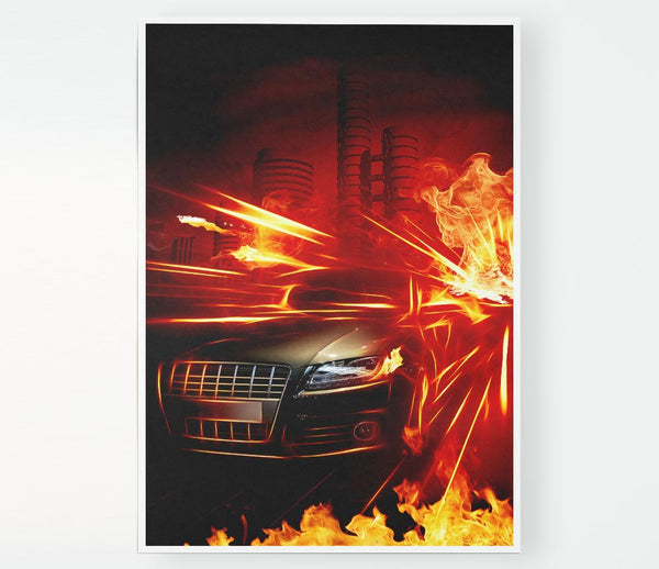 Wheels Of Fire Print Poster Wall Art