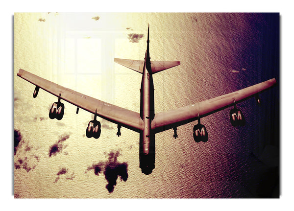 War Plane Over The Ocean