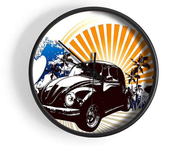 Vintage Volkswagen Beetle Clock - Wallart-Direct UK