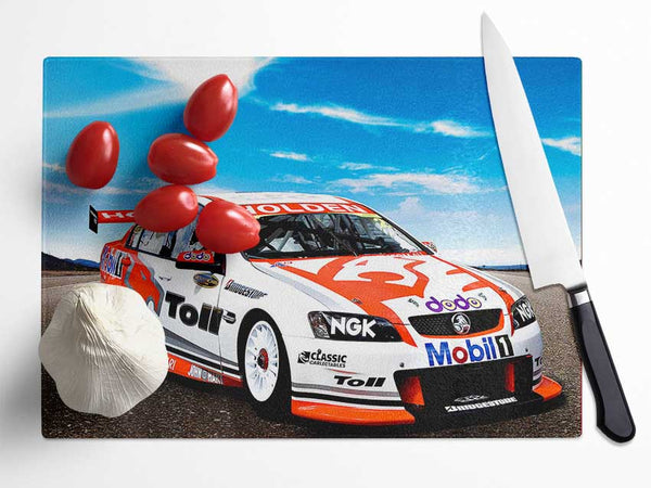 Toll Holden Comadore Racing Car Glass Chopping Board