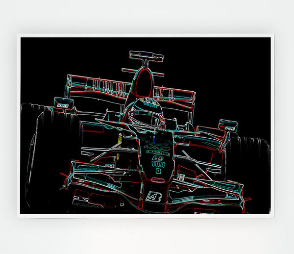 Formula One Track Print Poster Wall Art