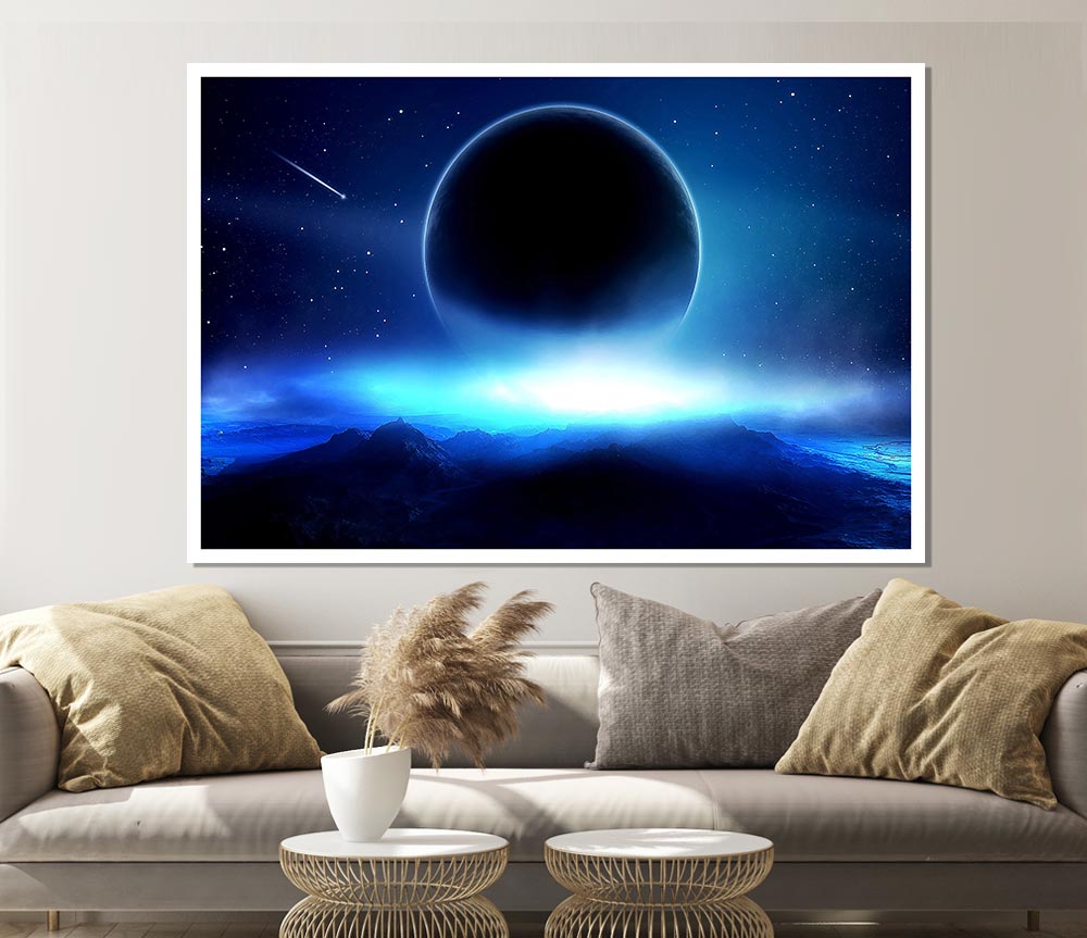 Universe From The Blue Planet Print Poster Wall Art