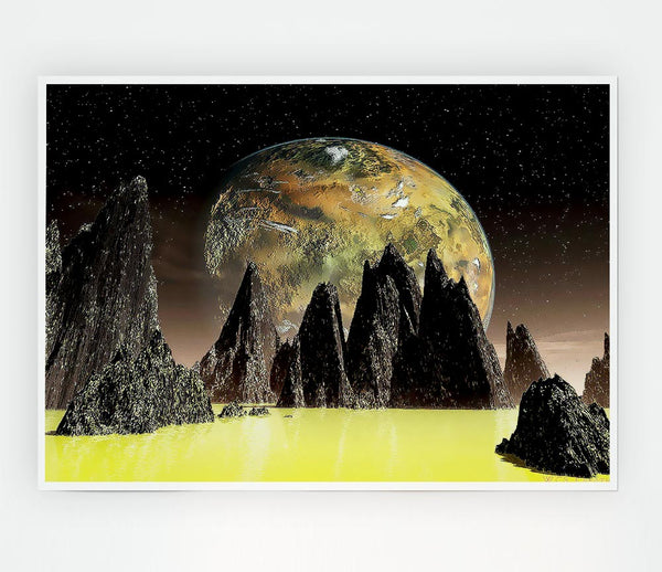 Life On A Distant Planet Print Poster Wall Art