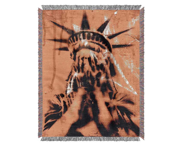 Statue Of Liberty Cry Woven Blanket