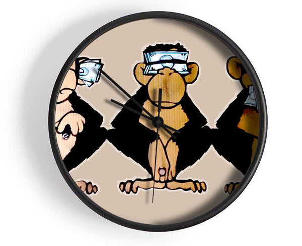 Money Monkeys Wise Clock - Wallart-Direct UK