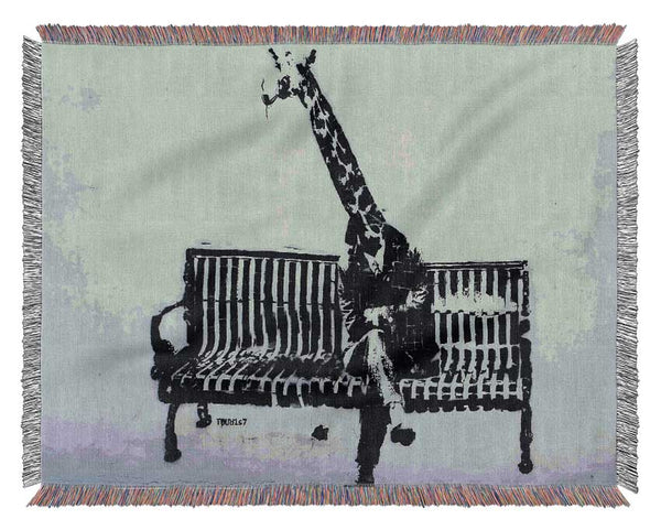 Giraffe Graffiti Woven Blanket