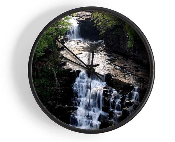 Falls Of Clyde River Clyde New Lanark South Lanarkshire Scotland Clock - Wallart-Direct UK