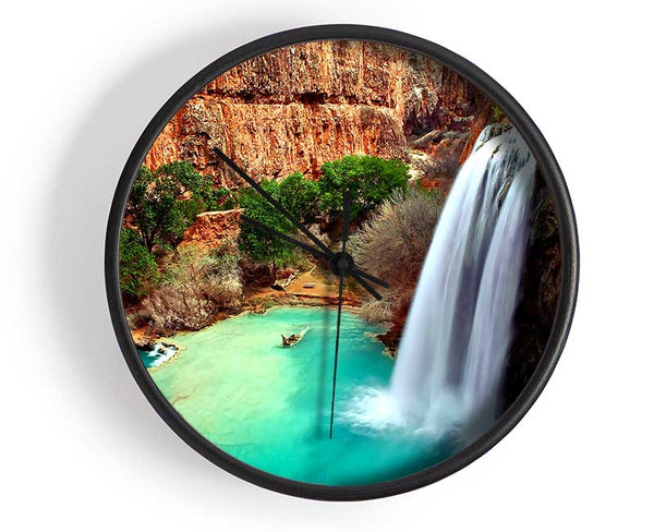 Arizona Waterfalls Clock - Wallart-Direct UK
