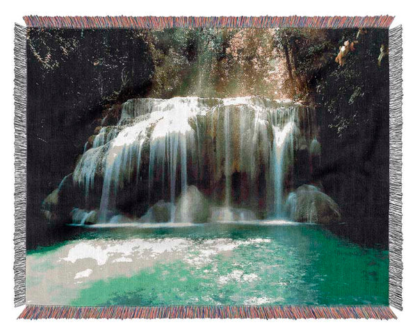 Waterfall Paradise Clear Waters Woven Blanket