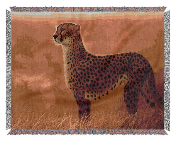 African Cheetah Woven Blanket