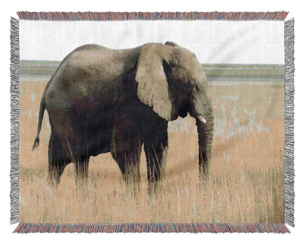 African Elephant Namibia Woven Blanket