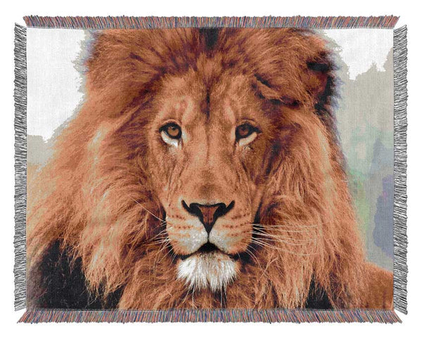 African Lion Woven Blanket