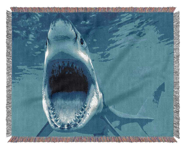 White Shark Teeth Woven Blanket