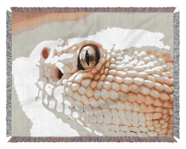 White Snake Woven Blanket