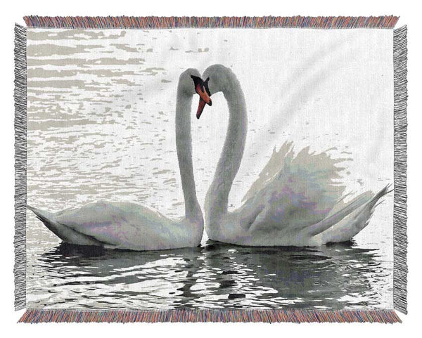 White Swans 2 Woven Blanket