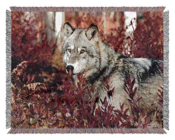 Wild Wolf Woven Blanket