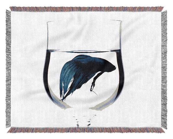 Wineglass Fish Woven Blanket