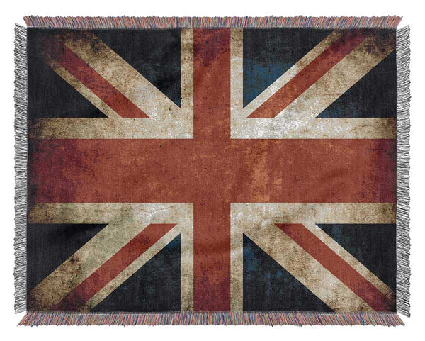 British Grunge Flag Woven Blanket