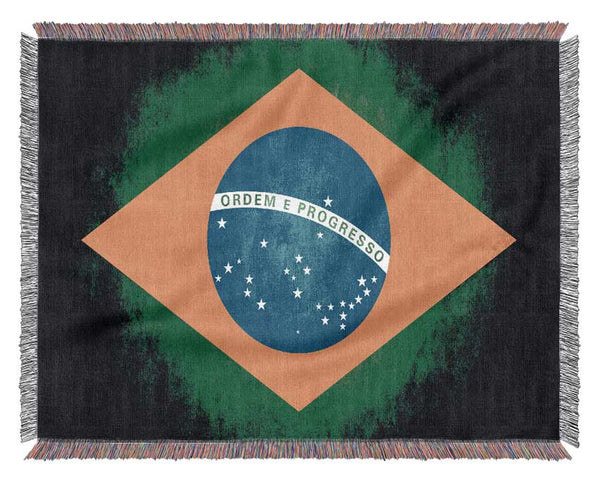 Brazillian Flag Woven Blanket