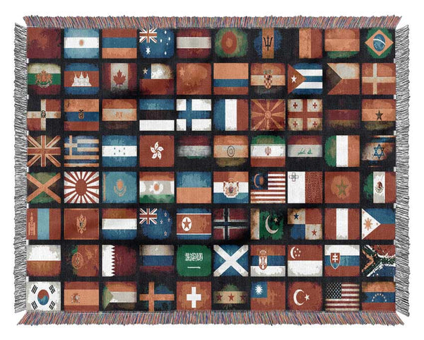 Flags Of The World Woven Blanket