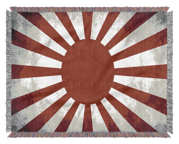 Japanese War Flag Woven Blanket