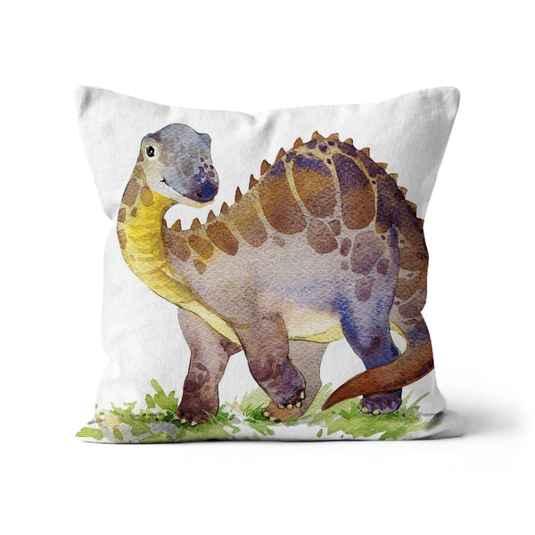 Watercolour Dinosaur Childrens Cushion